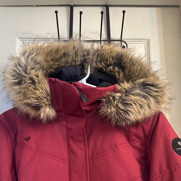Obermeyer Womens Tuscany II Jacket Fur Trimmed Zip Up Size 8 Pockets Ski Snow - Picture 3 of 16